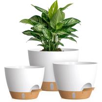 Kit de 3 vasos para plantas KUGAZ com autoirrigação 30/25/20 cm
