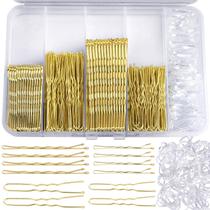 Kit de 300 Grampos Loiros Teenitor com Elásticos Transparentes