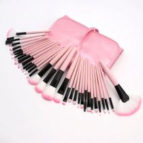 Kit de 32 Pincéis Para Maquiagem Profissional com Estojo Rosa CBRN15399 Kit de 32 Pincéis Para Maquiagem Profissional com Estojo Rosa CBRN15399