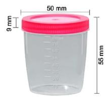 kit de 35 unidades de Coletor Universal Estéril 50ml Tampa Vermelha sem Pá com 100 labor import