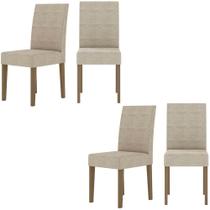 Kit de 4 Cadeiras Josi com Tecido em Suede Kit de 4 Cadeiras Josi com Tecido em Suede