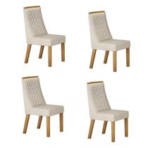 Kit de 4 Cadeiras para Sala de Jantar Dora