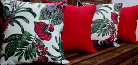 kit de 4 capas de almofadas Gorgurinho/Oxford vermelho 45x 45
