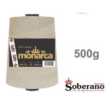 Kit de 4 Cones Barbantes Cru Monarca 500 Gramas Espessura n 3, 5 ou 8 Soberano Fio 100% Algodão