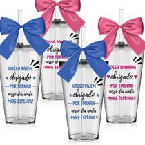 Kit De 4 Copos Convite Pajem/Daminha - Krystalon Kit De 4 Copos Convite Pajem/Daminha - Krystalon