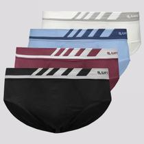 Kit de 4 Cuecas Slip Lupo Microfibra Sortidas