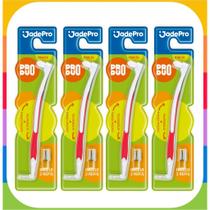 KIT de 4 Escovas de Dente Interdental JADEPRO + 8 Refis (escova cônica)