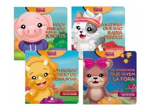 Kit de 4 livros Coleção Pequenos animais - Livros infantis cartonados - Blu Editora