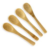 Kit de 4 Mini Colheres de Bambu 9,5cm Kit de 4 Mini Colheres de Bambu 9,5cm