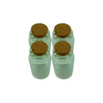 Kit de 4 Mini Garrafinhas de Vidro Transparente Redonda 6ml