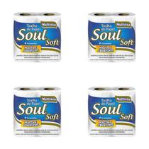 Kit de 4 Pacotes de Papel Toalha para Cozinha folha dupla Soul Soft com 2 rolos