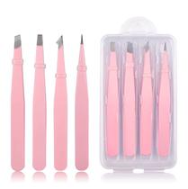 Kit de 4 Pinças Profissionais para Design de Sobrancelhas - Danibeleza