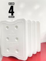 Kit de 4 placas de gelo rígido 2000b branco (gr2000b) - GELO TECH