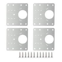 Kit de 4 placas de reparo para dobradiça Zhuohai em aço inoxidável