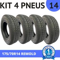 Kit de 4 Pneus aro 14 175/70/14 - Strada, Gol, Voyage, Saveiro, Meriva, Montana, HB20 entre outros.