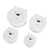 Kit de 4 Potes Marmitinha We Bare Bears Polar Miniso Fofo Kit de 4 Potes Marmitinha We Bare Bears Polar Miniso Fofo