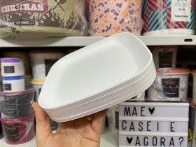 Kit de 4 Pratos Post Me Tupperware - Branco - 20,4 cm