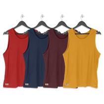 Kit de 4 Regatas Masculinas Design Moderno DNV Kit de 4 Regatas Masculinas Design Moderno DNV