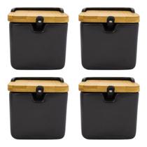 Kit De 4 Saleiros De Porcelana 270ml Minimalista Cozinha Kit De 4 Saleiros De Porcelana 270ml Minimalista Cozinha