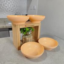 Kit de 4 Tigelinhas Tupperware Ideal 400 ml Creme Kit de 4 Tigelinhas Tupperware Ideal 400 ml Creme