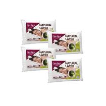 Kit de 4 Travesseiros Natural Látex Flocos 50x70 C/ Suporte
