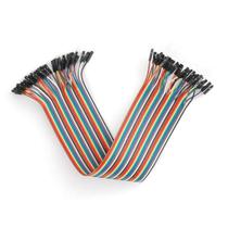 Kit de 40 Unidades de Jumper Fêmea-Fêmea Dupont para Arduino com 30 cm de Comprimento