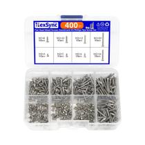 Kit De 400 Peças De Parafusos De Madeira Com Cabeça Chata, Pontas Phillips, Parafusos Auto-roscantes Kit De 400 Peças De Parafusos De Madeira Com Cabeça Chata, Pontas Phillips, Parafusos Auto-roscantes
