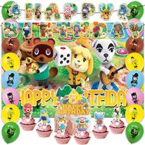 Kit de 42 peças de artigos para festa de aniversário Animal Crossing Kit de 42 peças de artigos para festa de aniversário Animal Crossing