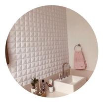 Kit De 44 Placas Decorativa 3d Com Fita 3m Rendimento 11m²