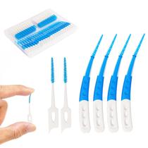 Kit de 444 Peças ACSKD de Escovas Interdentais e Palitos Dentais Azul