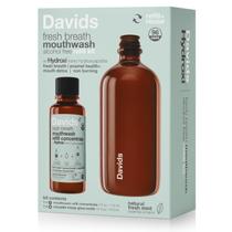Kit de 480 ml para enxaguante bucal Davids Hydroxi Fresh Breath sem álcool