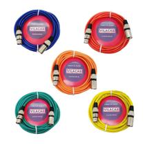 Kit De 5 Cabos Colorido Microfone/dmx Balanceado 15 Metros Kit De 5 Cabos Colorido Microfone/dmx Balanceado 15 Metros
