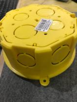 Kit de 5 caixas de Luz oitavadas de PVC Amarela par embutir no teto