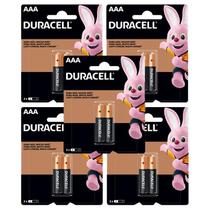 Kit de 5 cartelas de Pilhas Duracell AAA Palito com 2 unidades