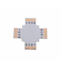 Kit de 5 Conectores para Fita LED 10mm - 4 Pinos em Cruz - SMD5050 - LMS-K5C4PCZ-10MM