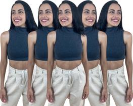 Kit de 5 Cropped Canelado