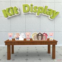 Kit de 5 Displays de Mesa 3 Porquinhos Aquarela - IMPAKTO VISUAL Kit de 5 Displays de Mesa 3 Porquinhos Aquarela - IMPAKTO VISUAL