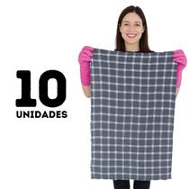 Kit de 5 e 10 Pano de Chão Grande de Limpeza Xadrez 50x70 Saco Duplo 100% Algodão Kit de 5 e 10 Pano de Chão Grande de Limpeza Xadrez 50x70 Saco Duplo 100% Algodão