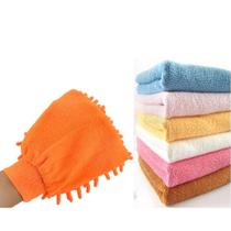 Kit De 5 Panos E 1 Luva De Microfibra Para Lavar Carro E Limpeza Doméstica