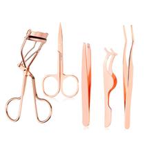 Kit de 5 peças de aplicador de cílios Arroyner, dourado rosé