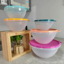 Kit de 5 Peças de Tigelas Maravilhosas Tupperware - Cores Variadas