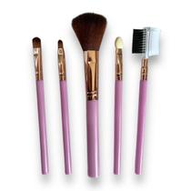 Kit De 5 Pincéis Maquiagem Macrilan Trend Diversas Cores