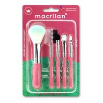 Kit De 5 Pincéis Para Maquiagem Rosa Macrilan Kp9-6 Rosa Kit De 5 Pincéis Para Maquiagem Rosa Macrilan Kp9-6 Rosa