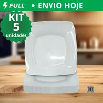 Kit de 5 Pratos Quadrados: Versatilidade e Estilo para sua Mesa Kit de 5 Pratos Quadrados: Versatilidade e Estilo para sua Mesa