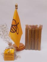 Kit de 5 velas palito e 1 vela quadrada Kit de 5 velas palito e 1 vela quadrada