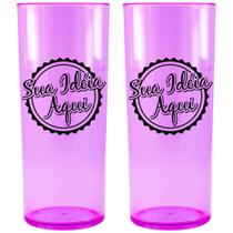 Kit de 50 copos para festa roxo Kit de 50 copos para festa roxo