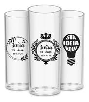 Kit de 50 copos para festa transparente