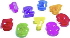 Kit de 50 Letras e Números coloridos de plástico para modelar massinha