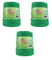 Kit De 6 Barbantes Para Croche Nº6 Fial Verde Bandeira