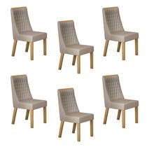 Kit de 6 Cadeiras para Sala de Jantar Luna
